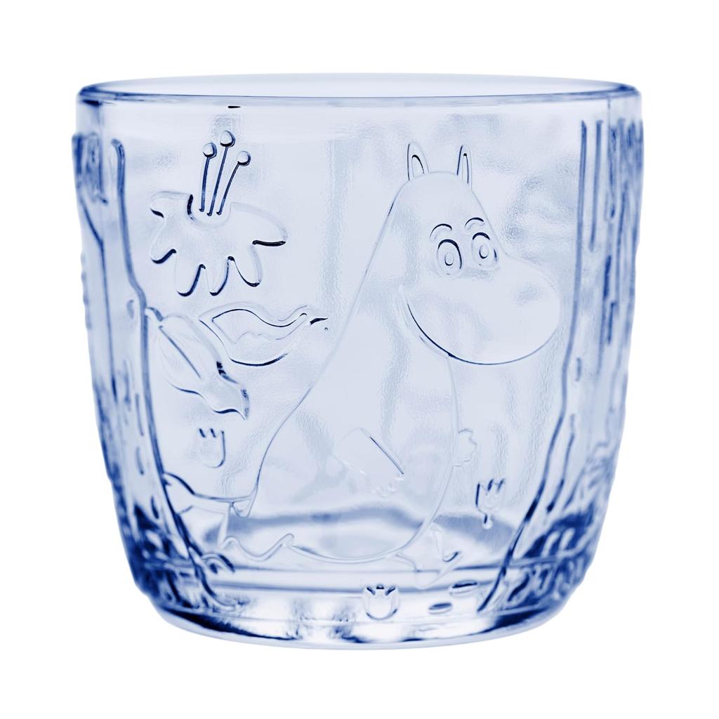 [Officially Imported] Moomin Arabia Glassware Collection Pair of Tumblers, Aqua Blue, 280ml