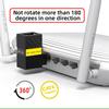 Cablecc 360 Degree Rotating CAT6 UTP Male to Female Adapter for RJ45 8P8C 1000Mbps LAN Ethernet Networks