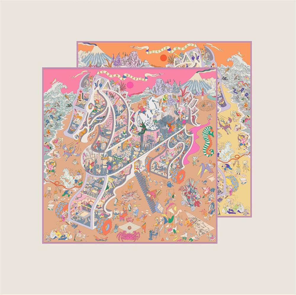 Silk Scarves Wraps Double Printed Twill Silk Scarf Women Shawls Luxury Design Hijabs Fashion Square Curled Shawl 90Cm