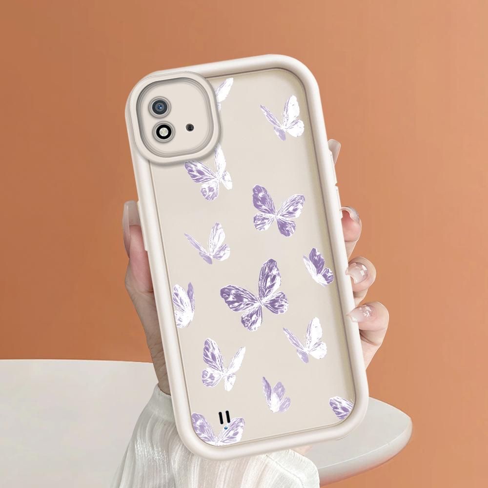 Soft Silicone Square Ladder Printing Pattern Phone Casing Full Cover Camera Shockproof Protection Rubber Case for OPPO Realme