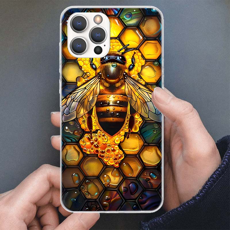 Bee Keeping Honey Animal Phone Case For iPhone 17 16 15 14 13 12 11 Pro Max Mini Plus Air 7 SE 8 Soft Silicone Print Shell Funda