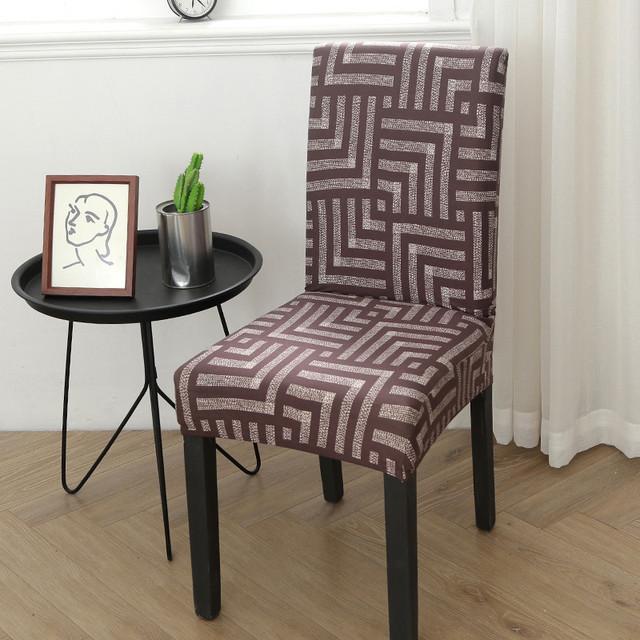 Spandex Chair Covers Printed Dining Room Stretch Seat Cover Chair Protective Case For Restaurant Banquet Kitchen Hotel