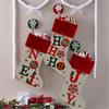 Alphabets Holiday Sock Decoration With Polyester Materials Quick Attachment Hook Multipurpose Festival Ornament