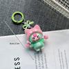 Baby Mini Three Flocking Keychain Trendy Figures Key Chain Cute Kawaii Dora Wendy Doll Keyring Bag Charms Christmas Gifts