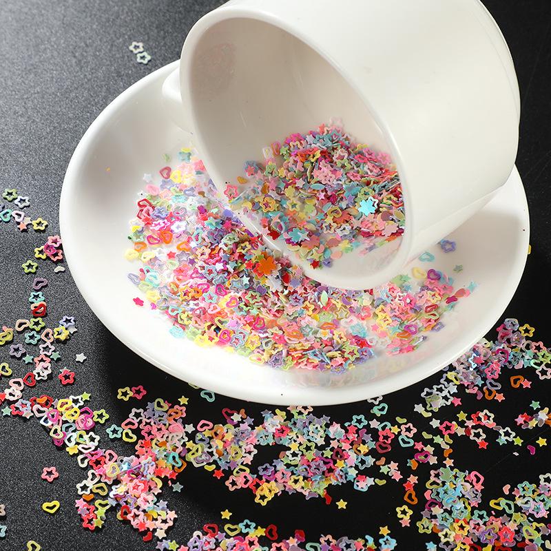 Heart & Star Sequin Nail Art DIY Stickers for Phone Cases