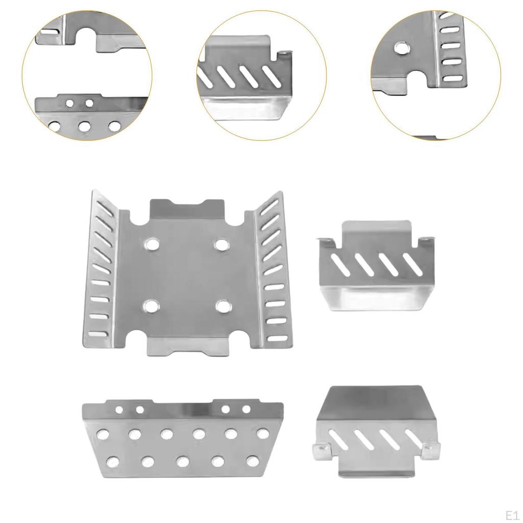 4 Pieces 1:8 Scale Axle Guard Protector Chassis Replace Parts DIY Model Upgrade for H8H