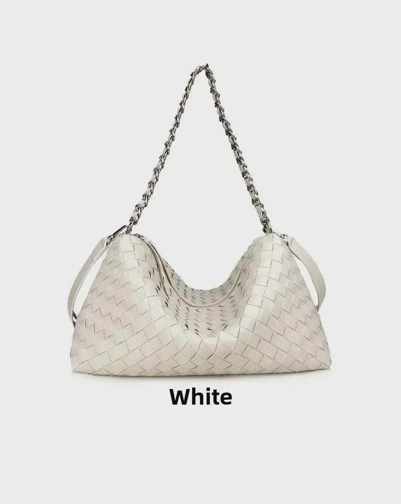 2024 Autumn/Winter Diamond-Patterned Leather Handbag - Trendy Cowhide Shoulder & Messenger Bag for Women
