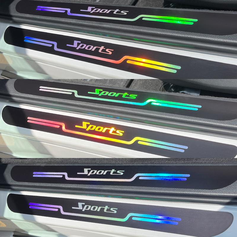 4PCS Car Stickers Anti Scratch Door Sill Protector Strip Car Threshold Protection Bumper Film Sticker Car Exterior Accessories