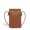 Borsa a Spalla Retro per Cellulare Intrecciata a Mano Moda Stile Casual Pochette da Donna