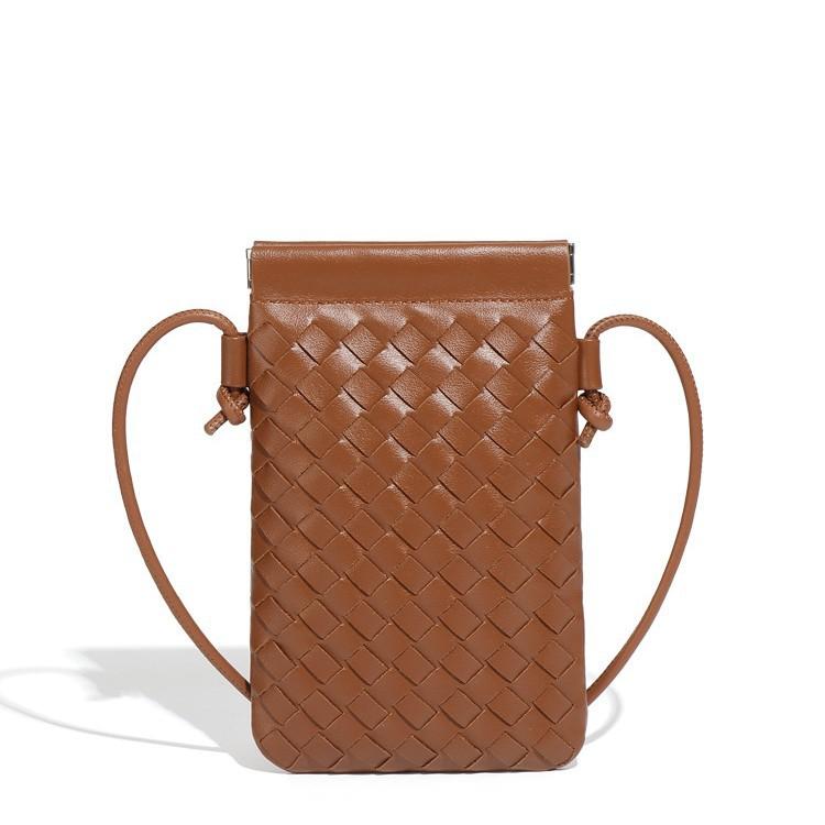 Borsa a Spalla Retro per Cellulare Intrecciata a Mano Moda Stile Casual Pochette da Donna