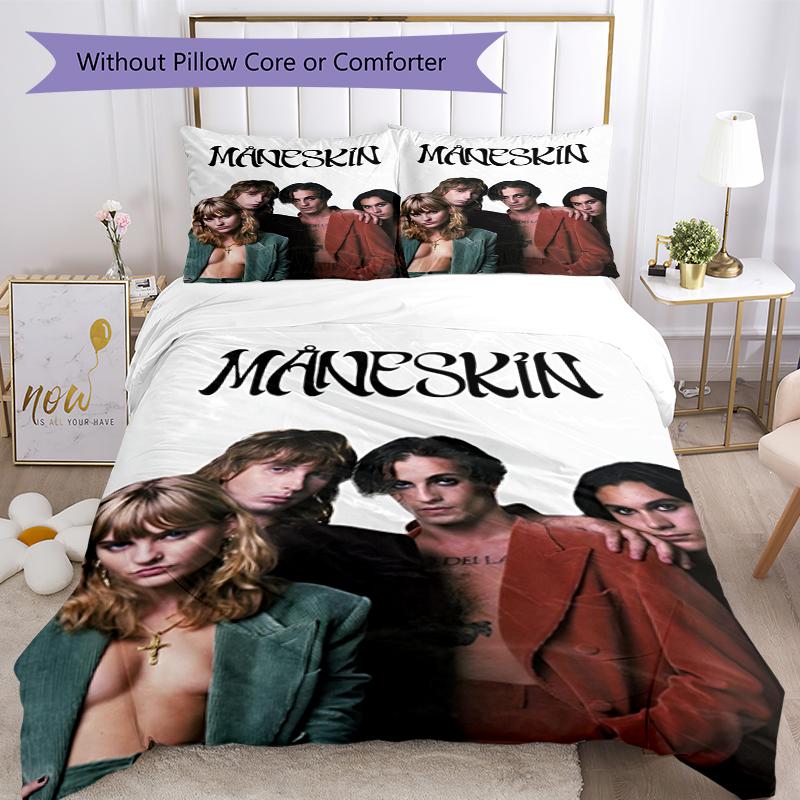 3pcs Maneskin Bedding Set Duvet Cover Closure Includes 1 Duvet Cover & 2 Pillowcases, Soft and Comfortable for All Seasons.