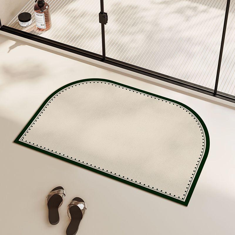 Ins Wind Arched Bathroom Floor Mat Small Size Diatom Mud Absorbent Mat Bathroom Entry Quick Drying Non-slip Foot Mat