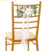 K1AE Romantics Wedding Chair Flowers Church Chair Decorations White Chair Sashes for Various Celebration