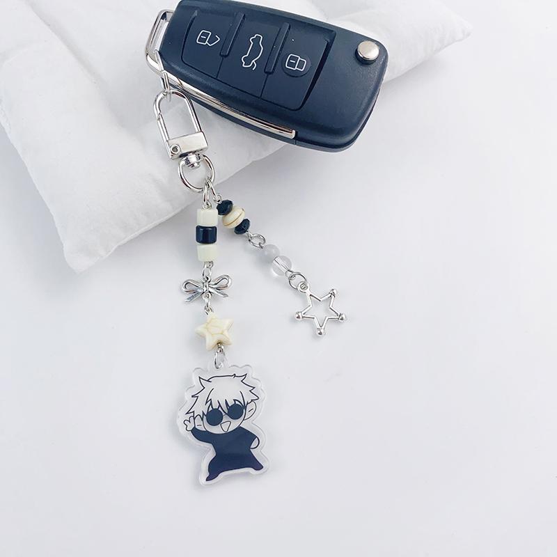 Y2K Anime Jujutsu Kaisen Keychain Creative Vintage Gojo Geto Keychain Mobile Phone Charm Bag Pendant For Couple Gifts