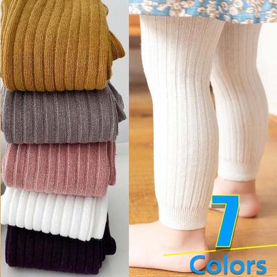 Pantaloni per bambini autunno-primavera Leggings per neonate Pantaloni in cotone color tinta unita Leggings per bambini 0-4 anni