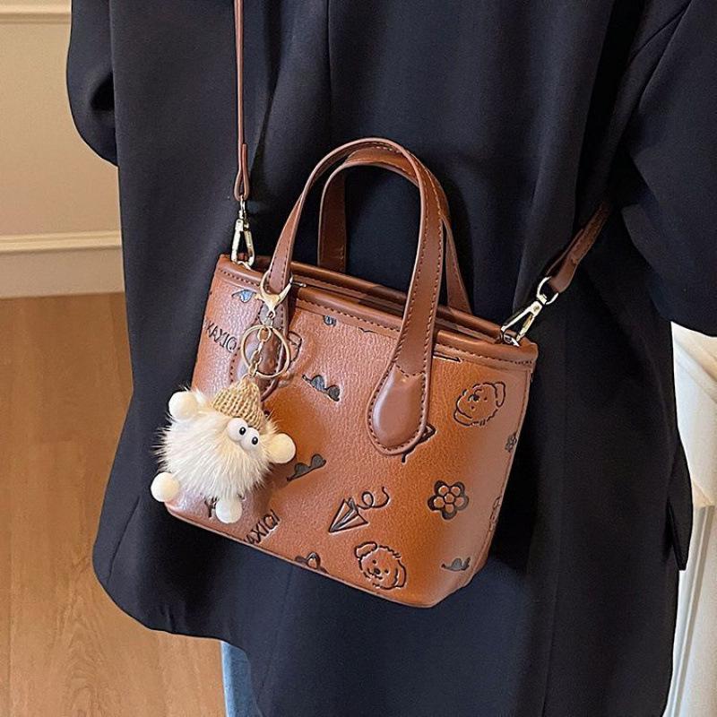 Pink Bucket Bag - Women's Chic Small Crossbody Bag, Light Luxury and Trendy Design