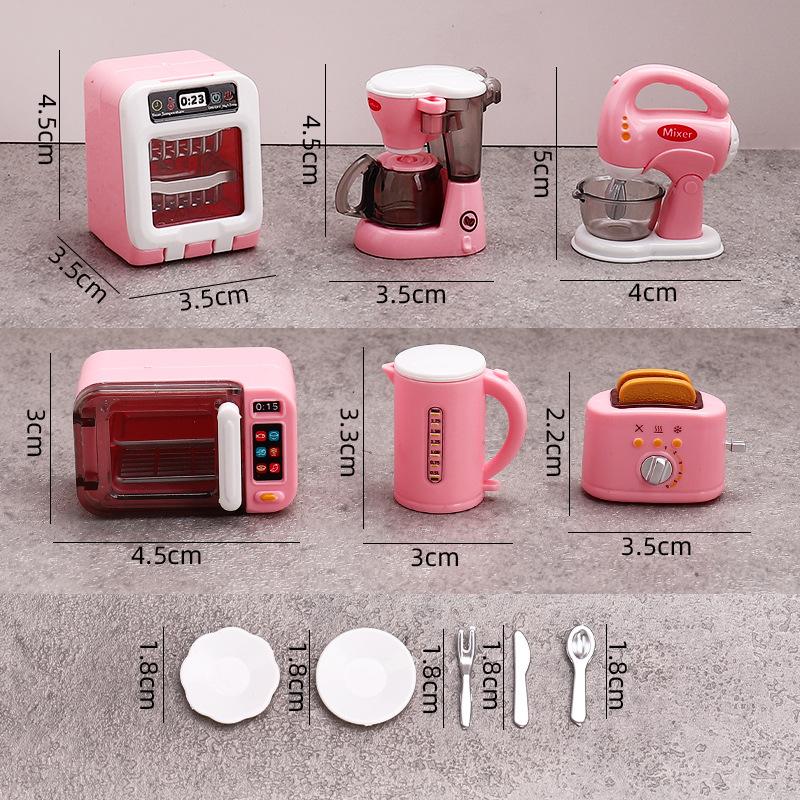 1Set 1:12 Dollhouse Miniature Coffee Machine Egg Beater Home Appliances Decor Toy Doll House Accessories