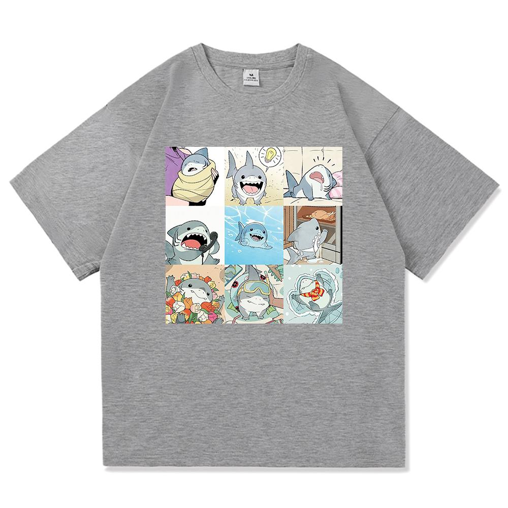 Jeff The Land Shark T Shirt Fashion 2026 Men Clothing Harajuku Unisex High Quality Cotton Tops Funny Graphic T Shirts Day Gift