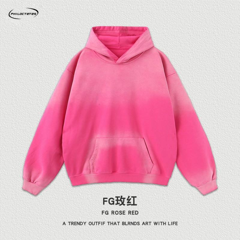 Unisex Oversized Used Washed Hoodie Streetwear Baumwoll-Sweatshirt Winter Freizeit Lockerer Schnitt
