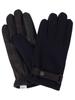 SHIPS Any Gloves, Smartphone/Touchscreen Compatible, Wool/Leather Belt Gloves, Men's, 718780046, Navy, One Size