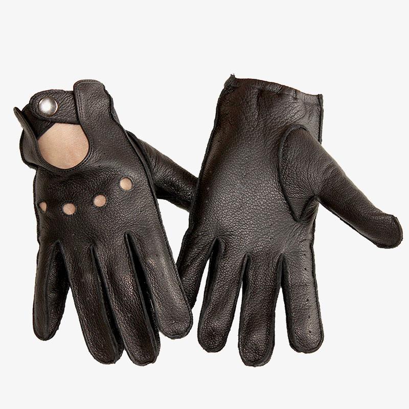Leather Deerskin Driver Gloves Men's Summer and Autumn Single-Layer Thin Section Outdoor Riding Full-Finger Motorcycle Gloves