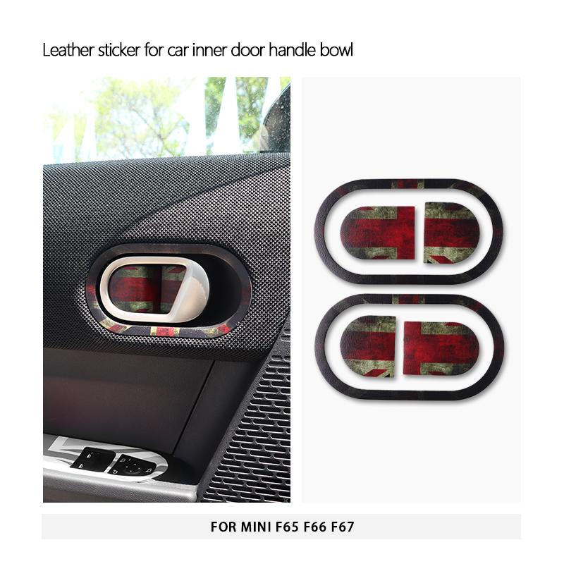 2pcs/4pcs For Mini Cooper F65 F66 F67 2024 2025 Car Inner Door Handle Bowl Trim Decoration Stickers Interior Car Accessories