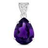 Natural Purple Sapphire Certified 21 Ct Fancy Pendant 925 Sterling Silver AI-104-NS