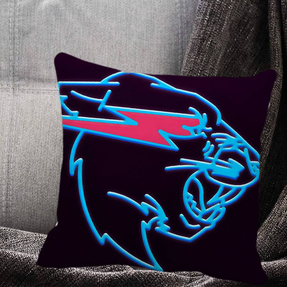 Game Blogger M-MrBeast Vintage Pillow Case Square Pillow Bedroom Sofa Leisure Comfort Cushion Car Home Decoration