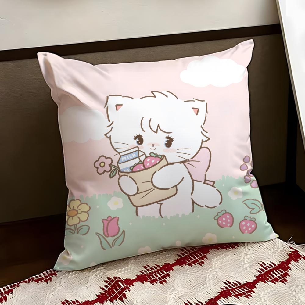 Cartoon MMikko Cushion Cover Reversible Soft Durable Pillow Cover Home Car MultiScene Use for Daily Comfort