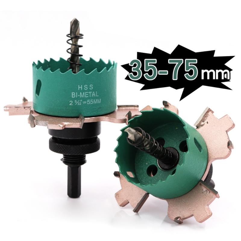 Hole Saw Cutter H.S.S Drill Bit Woodworking Hole Cutter with High Precision Cutting Teeth for Downlight Gypsum Board