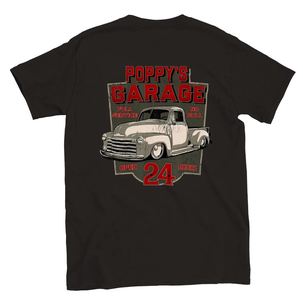 Poppy s Garage - 47 - 54 Chevy Pickup - Back Print - T-shirt XXL