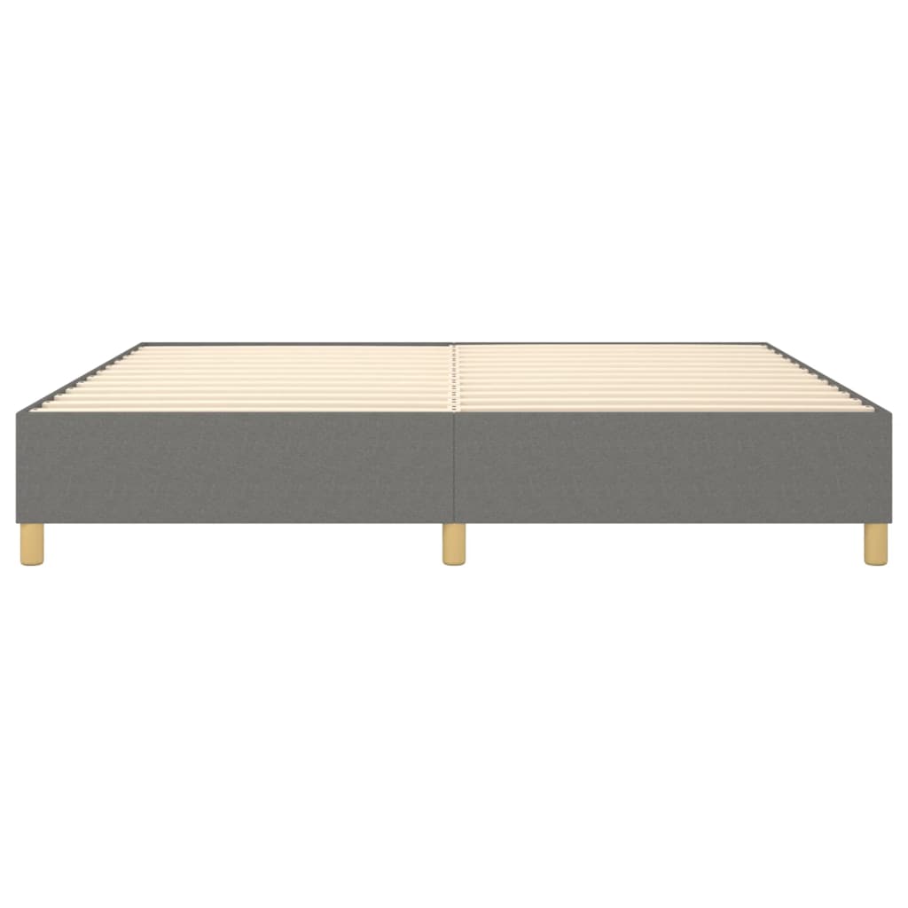 Vidaxl Struttura del Letto Senza Materasso, Grigio Scuro, 140X190 Cm, Rivestita in Tessuto