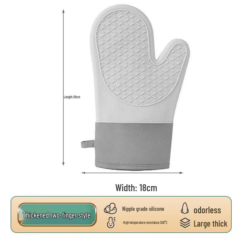 

SI&MOOS Silicone Kitchen Heat Resistant Oven Mitt