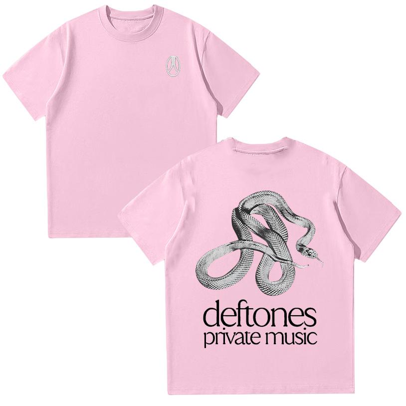 Deftones Private Music T Shirt Rock Music Band Tees Summer Metal Crewneck Breathable Short Sleeve Unisex Fashion T-Shirt Cotton