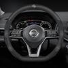 lfcsw2 Car Steering Wheel Cover Nissan Qashqai Juke X-Trail Patrol Note Leaf Altima Maxima Micra Murano Rogue Pulsar Sentra Teana Tiida