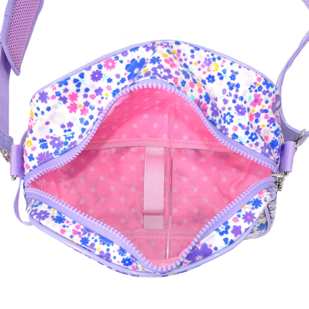 BUNTE Süßigkeiten-Stil Schultasche für Mädchen, Umhängetasche, Kinder-Kindergarten-Umhängetasche, Niedliches Blumenmuster Luftige Dusche (Lavendel) N0533200