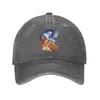 Warrior Cats Fireheart Bluestar Washed Denim Cap Casual Baseball Caps Adjustable Hat Summer Unisex Baseball Hats