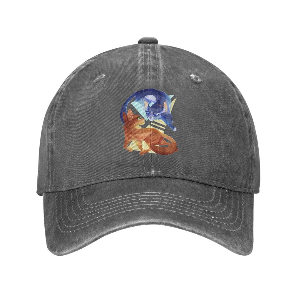 Warrior Cats Fireheart Bluestar Washed Denim Cap Casual Baseball Caps Adjustable Hat Summer Unisex Baseball Hats
