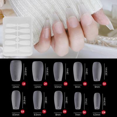 100Pcs Nail Art Patch Eco-friendly Extend Nails Practical Excellent Extra-Long Seamless Press On Fake for Salon
