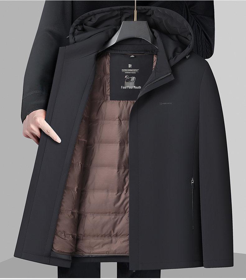 S611 Men's Thick Hooded Winter Down Jacket with Removable Liner