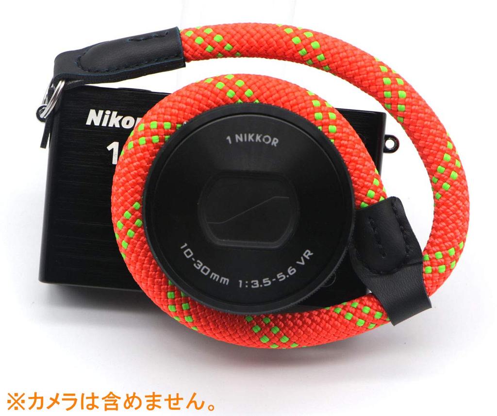 INPON Hand Strap with Metal Ring and Ring Orange and Wire Diameter Cover, Green, 9.5mm