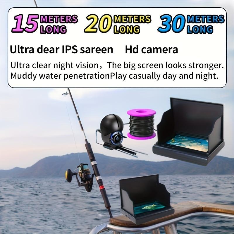 Ultra-clear 1080P HD Fishing Camera with 4.3-inch Screen, USB Rechargeable, Durable ABS Material, Suitable for Anglers, Black, Rechargeable Lithium