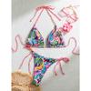 Women's High-quality Split Swimsuit Colorful Print Sexy Waist Cinched Waist Skinny Seaside Hot Spring Resort Swimsuit