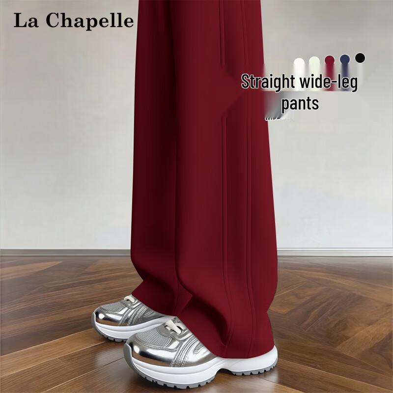 

La Chapelle Women s High-Waisted Wide-Leg Drawstring Sweatpants S