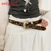 Animal Pattern Leather Waist Belt With Alloy Buckle Suitable For Casual And Street Style