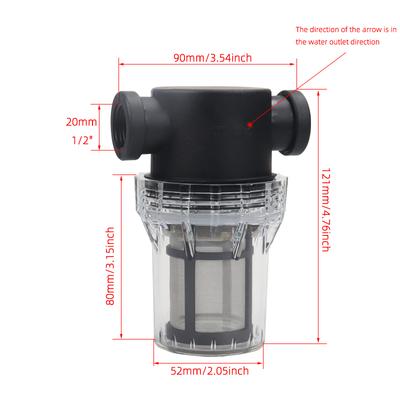 Garden Watering Filter 1/2'' 3/4'' 1'' Plastic Irrigation System Impurity Prefilter Aquaculture Household Water Pipe Filter