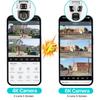 IP Camera 6K HD Three Screen External WiFi Camera Outdoor 4K Dual Lens Auto Tracking Security PTZ Cam Video Surveillance iCsee
