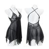 Night Fragrance Lace Erotic Lingerie: Sexy Plus Size See-Through Mesh Nightgown