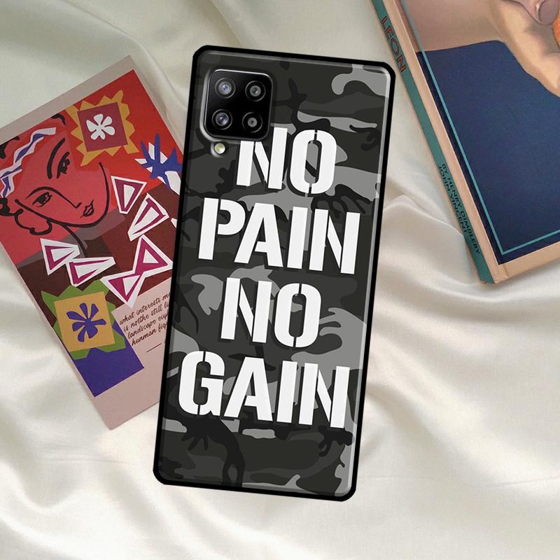 No Pain No Gain Training Case For Samsung Galaxy A33 A13 A36 A56 A23 A52 A32 A12 A54 A34 A14 A16 A26 A53 A15 A35 A55