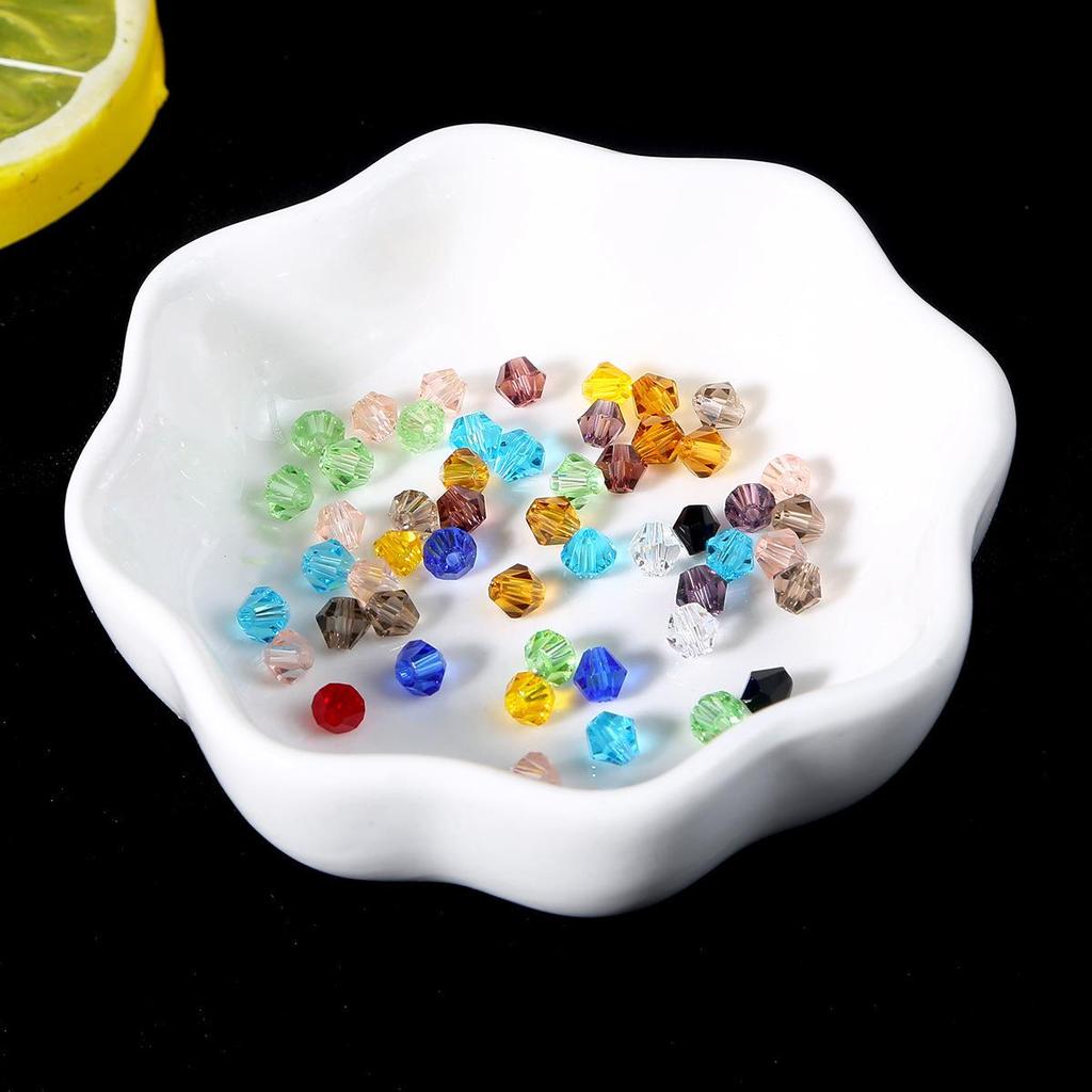 4mm Rhombus Glass Crystal Beads for DIY Jewelry Making